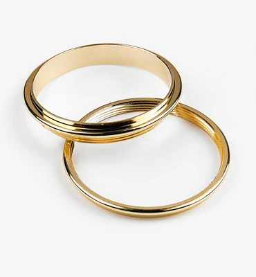 Gold-Plated Box Rings