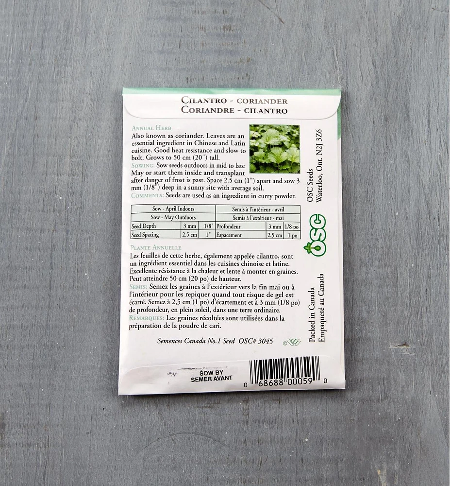 Sachets de semences fines herbes OSC