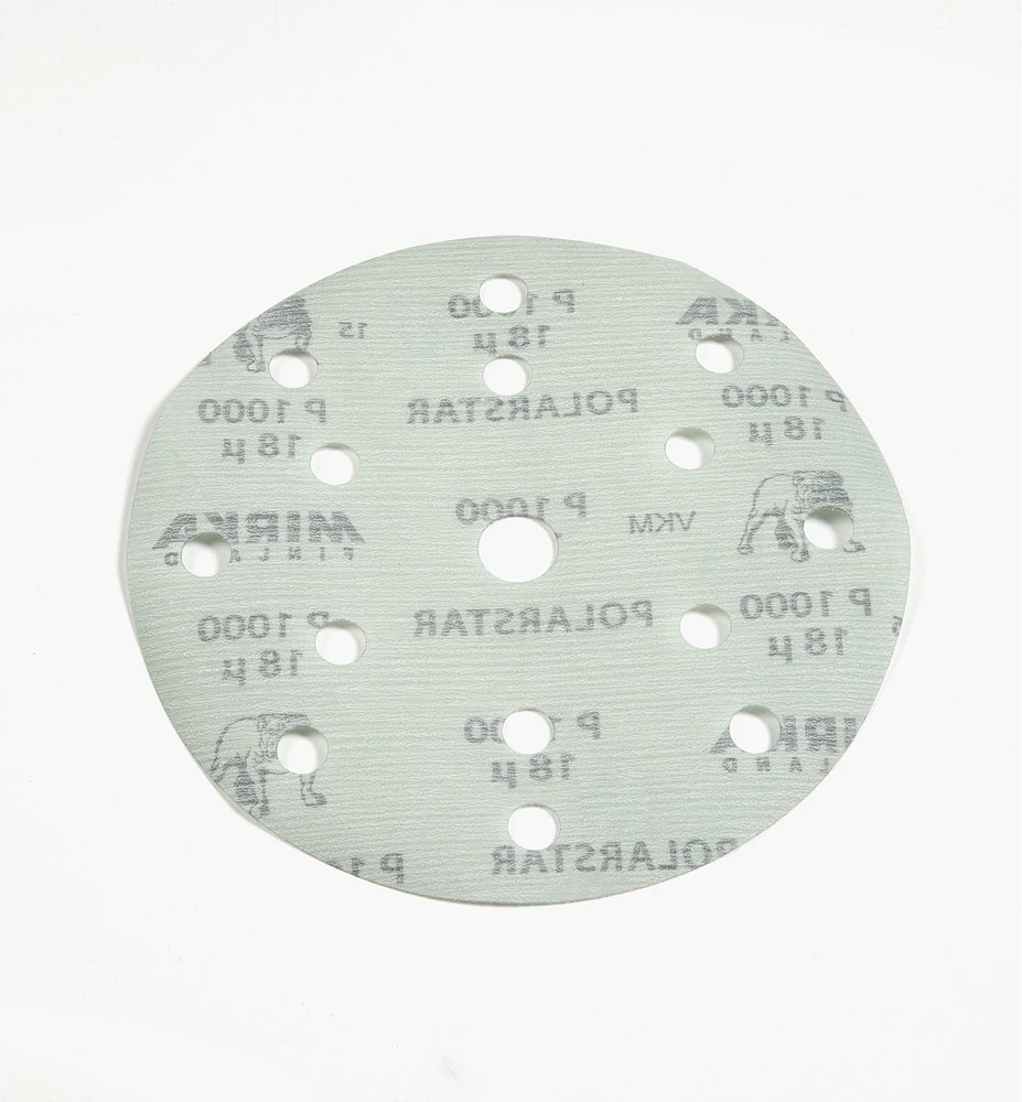 Disques abrasifs autoagrippants à 15 trous Mirka Polarstar, 6 po