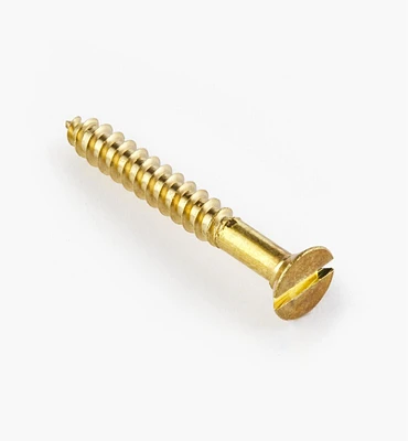 1" #5 Flat-Head Brass Screws