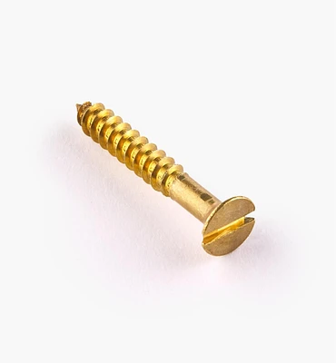 1" #6 Flat-Head Brass Screws