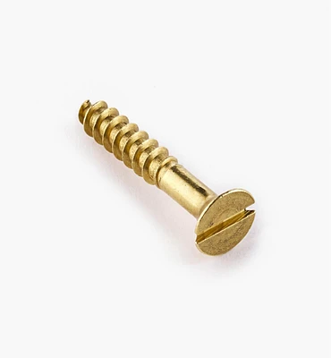 1" #8 Flat-Head Brass Screws