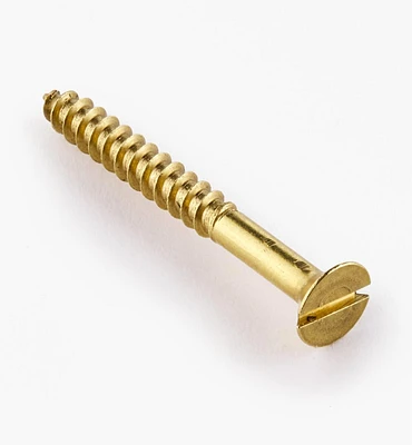 1 1/2" #8 Flat-Head Brass Screws