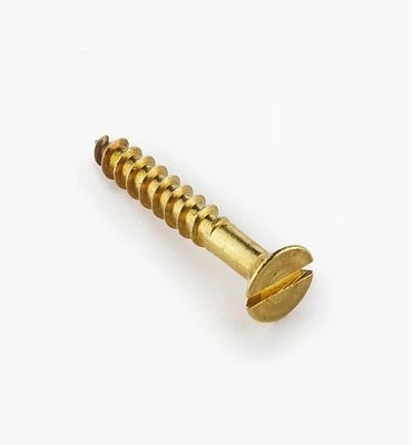 1 1/4" #10 Flat-Head Brass Screws