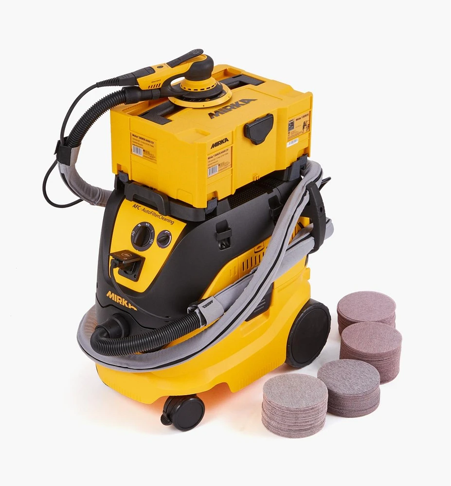 Mirka DEROS 6"/5mm Electric Sander & Dust Collector Kits