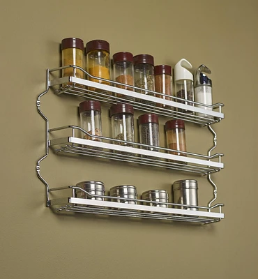 Three-Shelf Screw-Mount Spice Rack