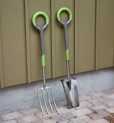 Radius Ergonomic Stainless-Steel Digging Spade & Fork Set