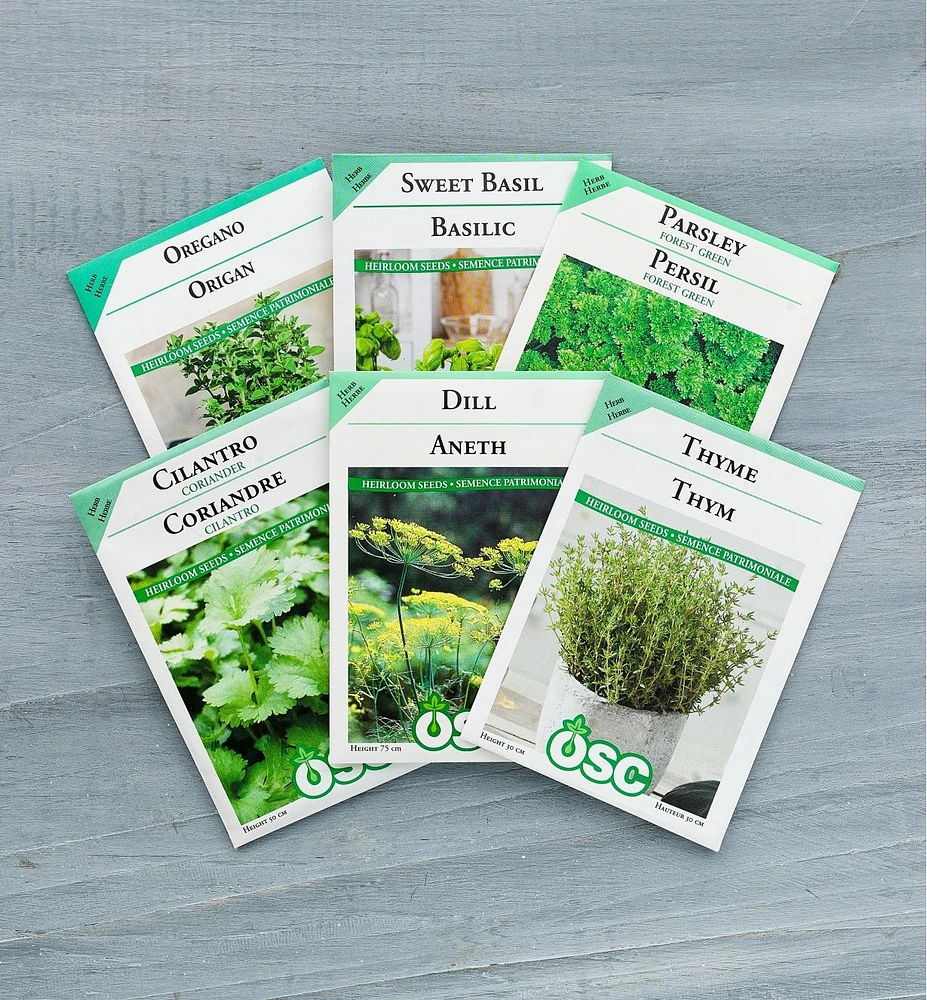 Sachets de semences fines herbes OSC