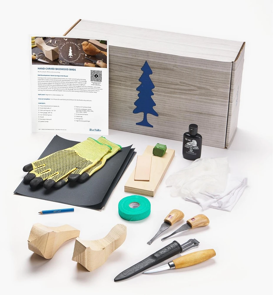 Make It Yourself Hand-Carved Basswood Birds Kit