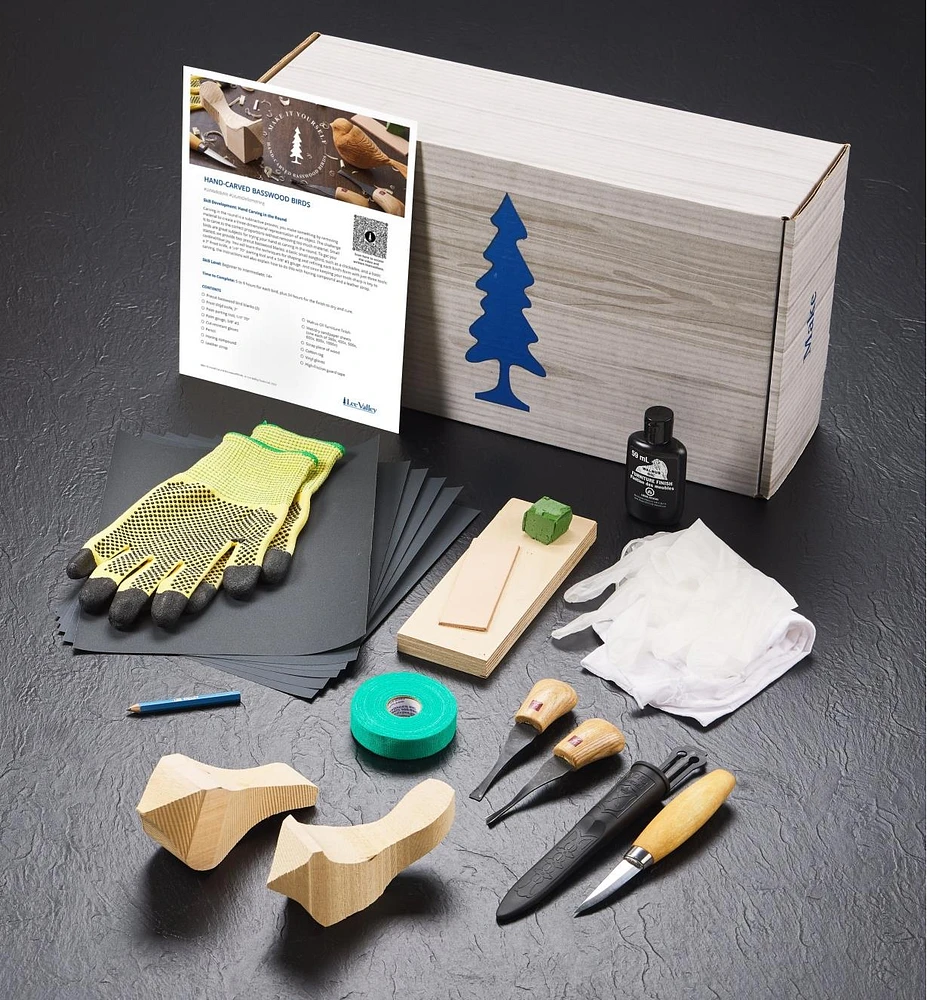 Make It Yourself Hand-Carved Basswood Birds Kit