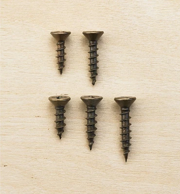 Antique Brass Flat-Head Screws