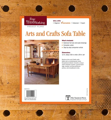 Arts and Crafts Sofa Table Plan