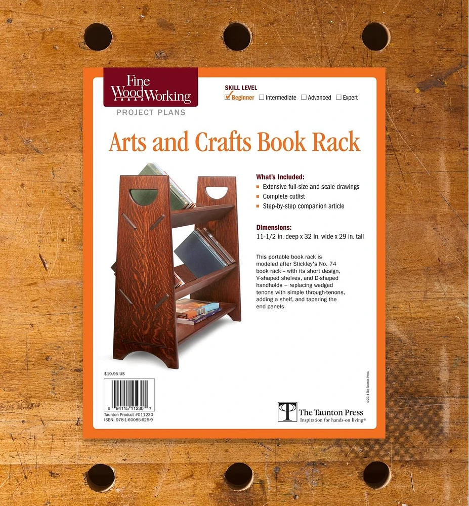 Arts and Crafts Book Rack Plan