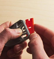 Straight-Edge Orange Plastic Razor Blades