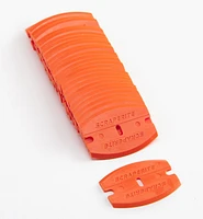 Curved Orange Plastic Razor Blades