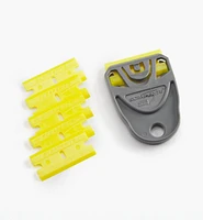 Small Holder & 6 Yellow Plastic Razor Blades