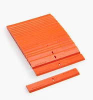 Wide Orange Plastic Razor Blades