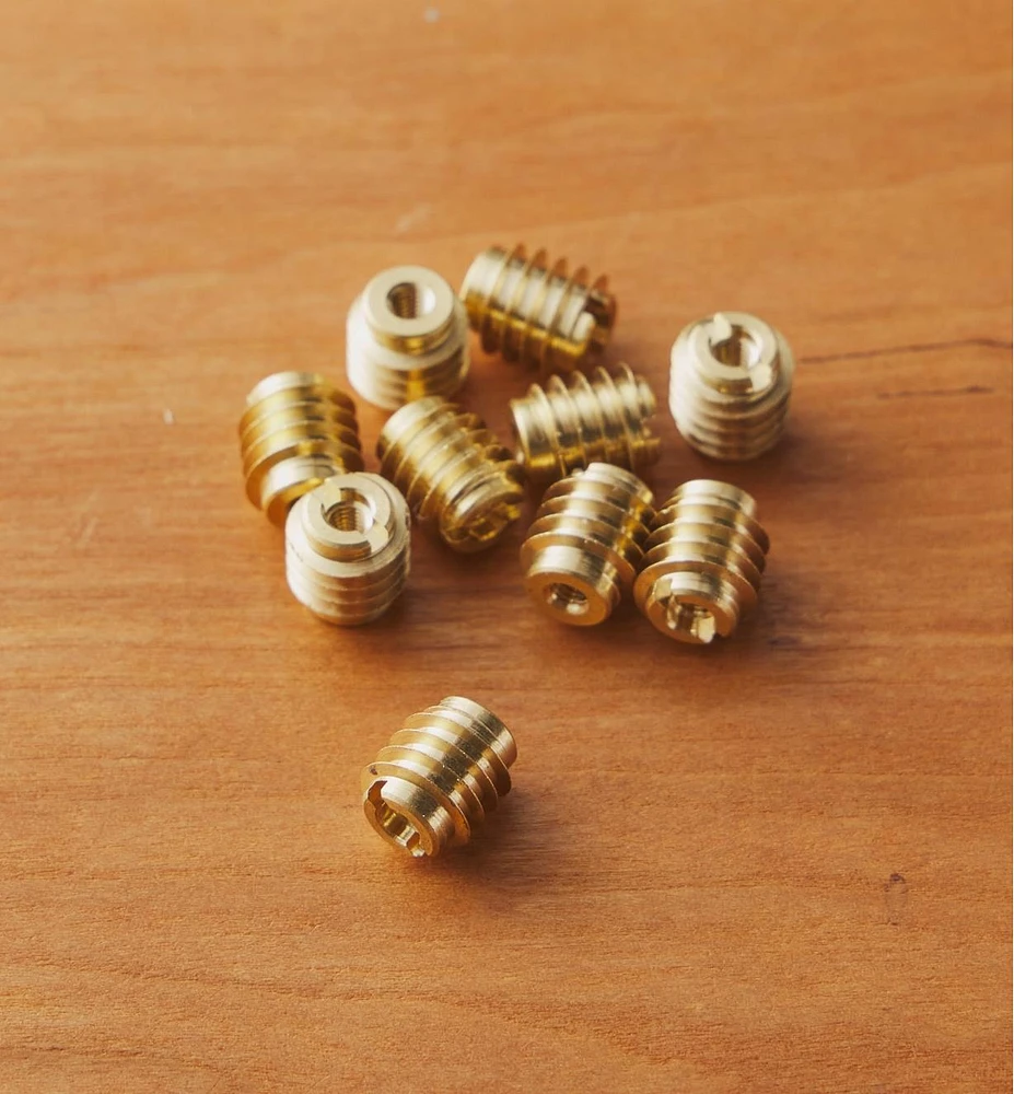 M3-0.5 Brass Knife-Edge Insert Nuts