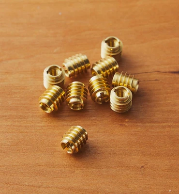 M4-0.7 Brass Knife-Edge Insert Nuts