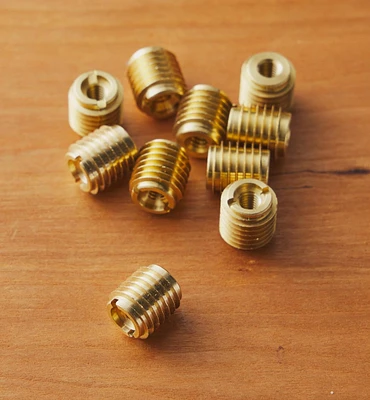 M5-0.8 Brass Knife-Edge Insert Nuts