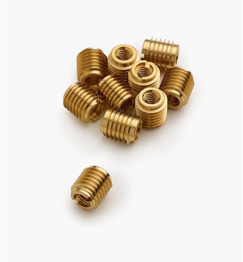 M6-1.0 Brass Knife-Edge Insert Nuts