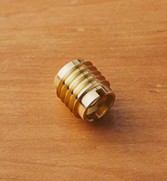 M8-1.25 Brass Knife-Edge Insert Nut