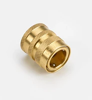 Brass Female Hose-End Water-Stop Coupler