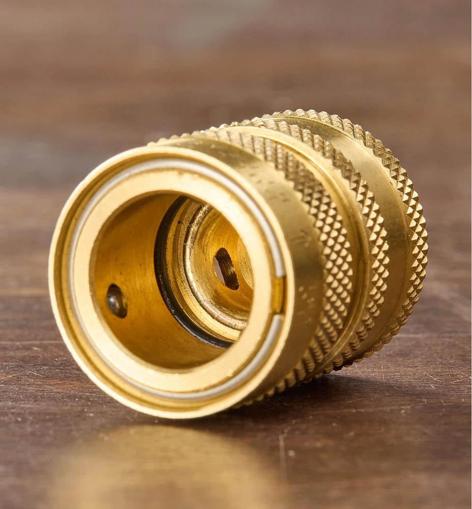 Brass Female Hose-End Water-Stop Coupler