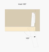 Stainless-Steel Euro-Style Cup 105° Inset Hinges