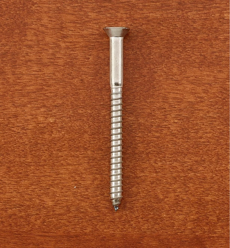 #12 × 2 1/2" 316 Stainless-Steel Flat-Head Screws