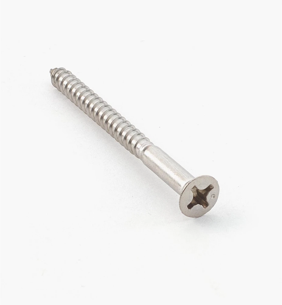 #12 × 2 1/2" 316 Stainless-Steel Flat-Head Screws