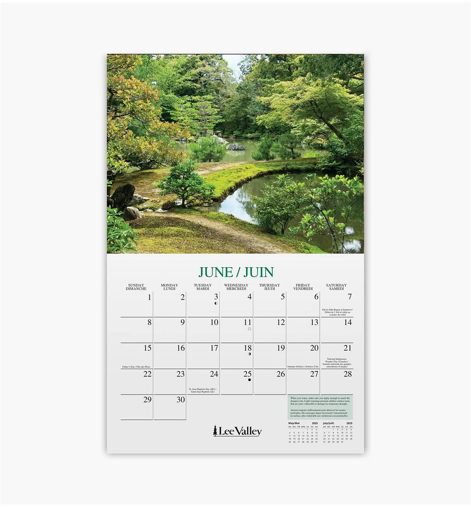 Calendrier de 16 mois Lee Valley – Jardinage