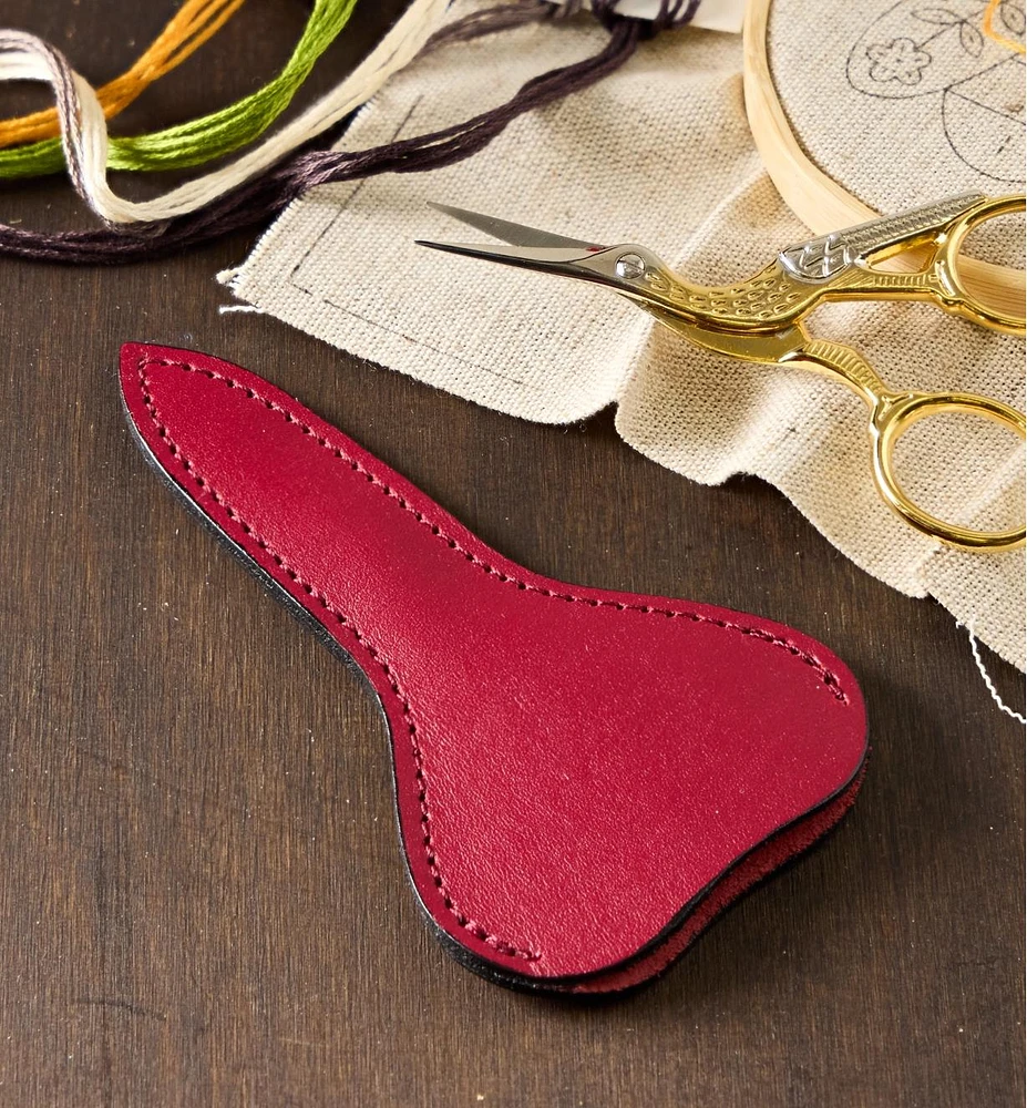 Fitted Leather Sheath for Stork Scissors