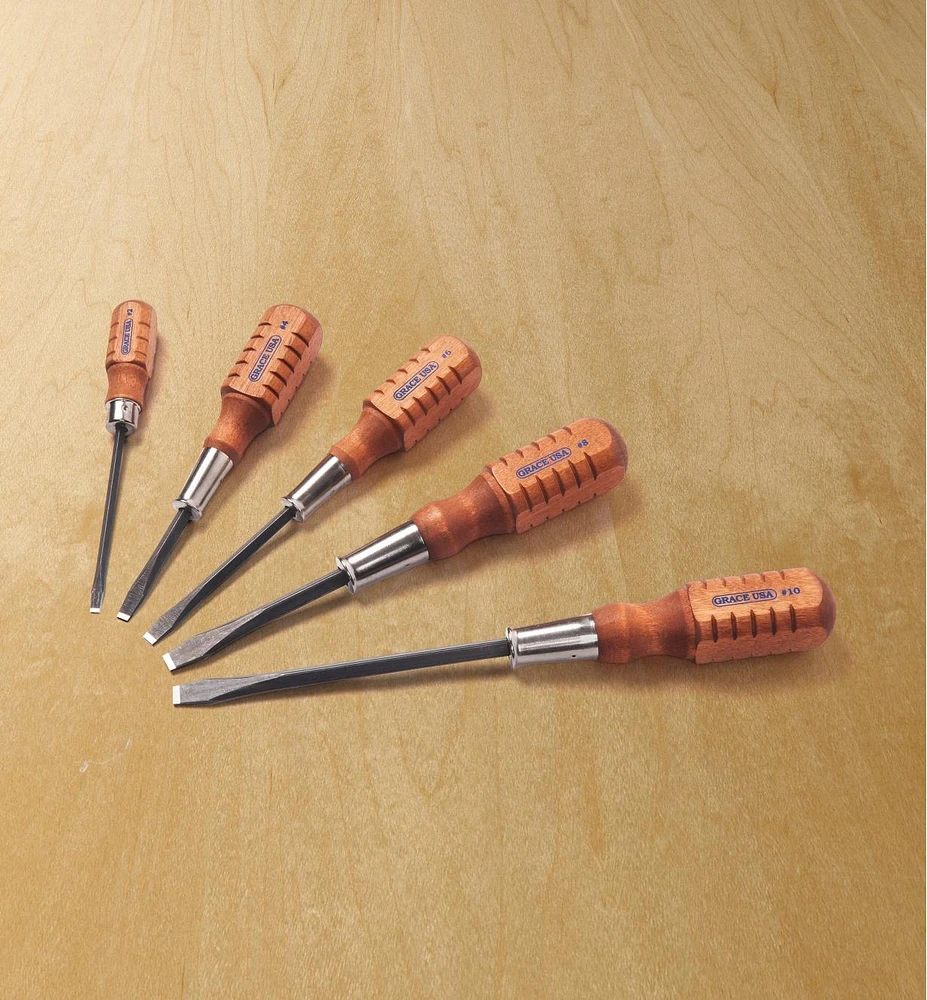 Set of 5 Grace USA Gunsmith-Style Slot Screwdrivers