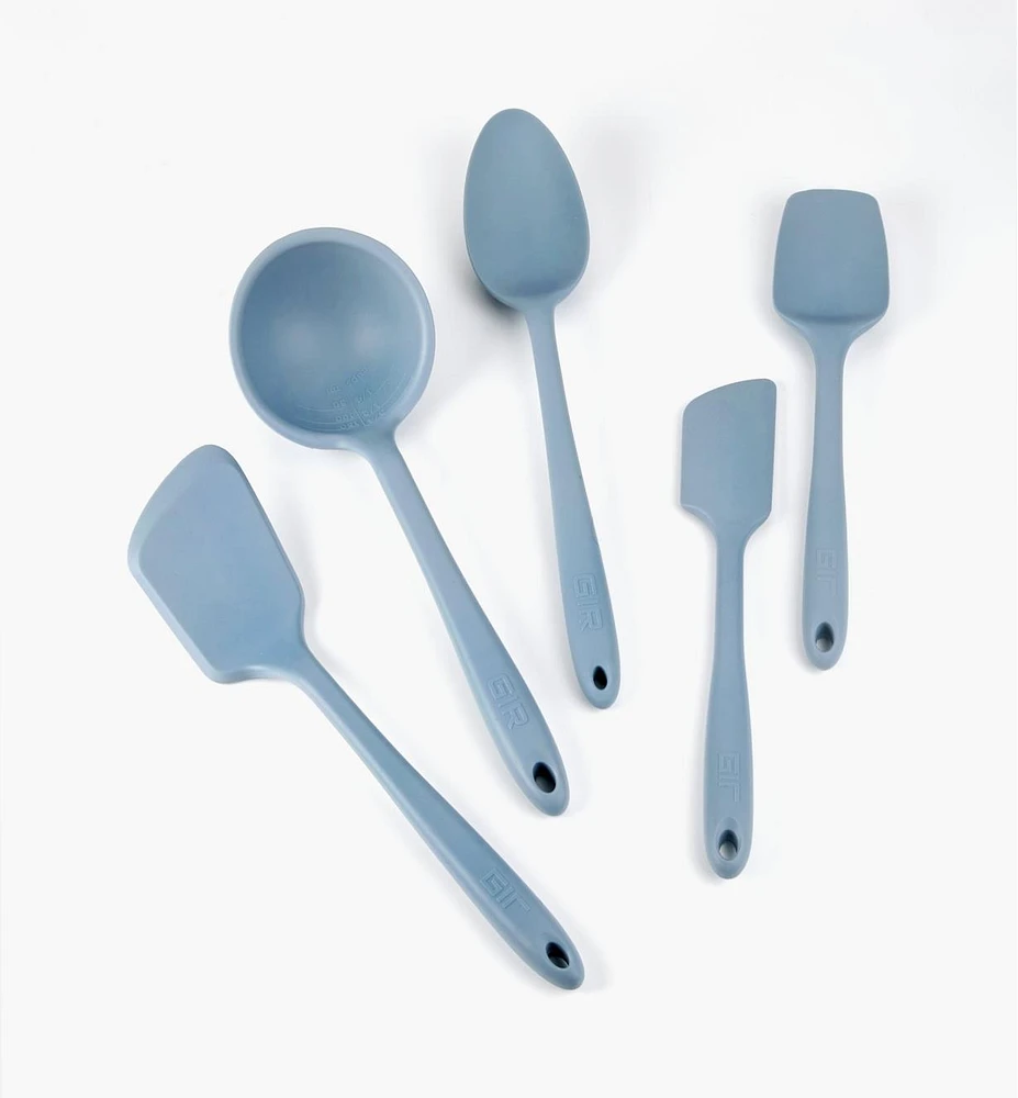 5-Pc. Utensil Set & Stainless-Steel Holder