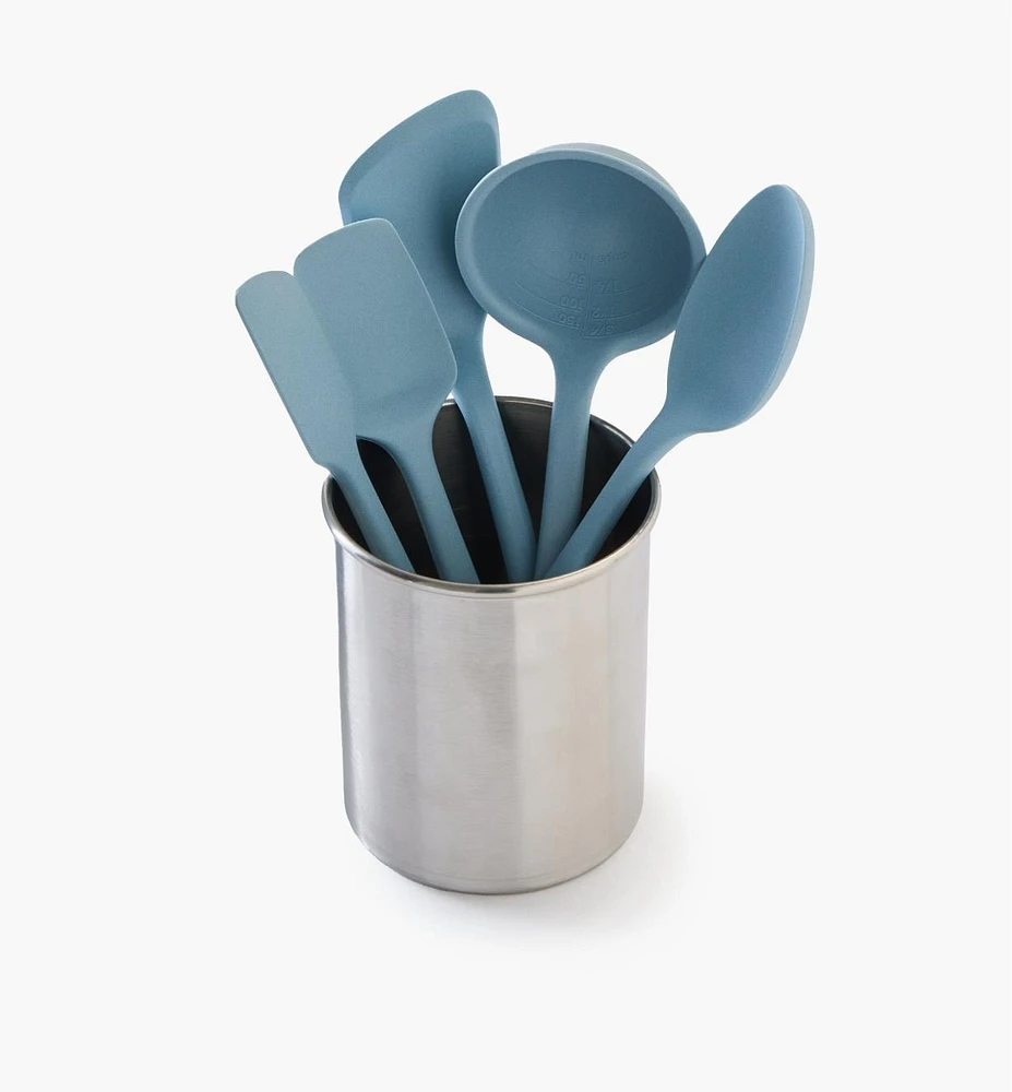 5-Pc. Utensil Set & Stainless-Steel Holder