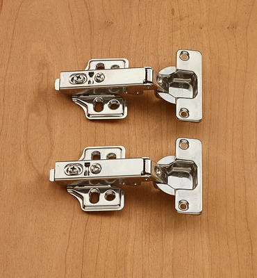 Soft-Close Stainless-Steel Euro-Style Cup 105° Overlay Hinges