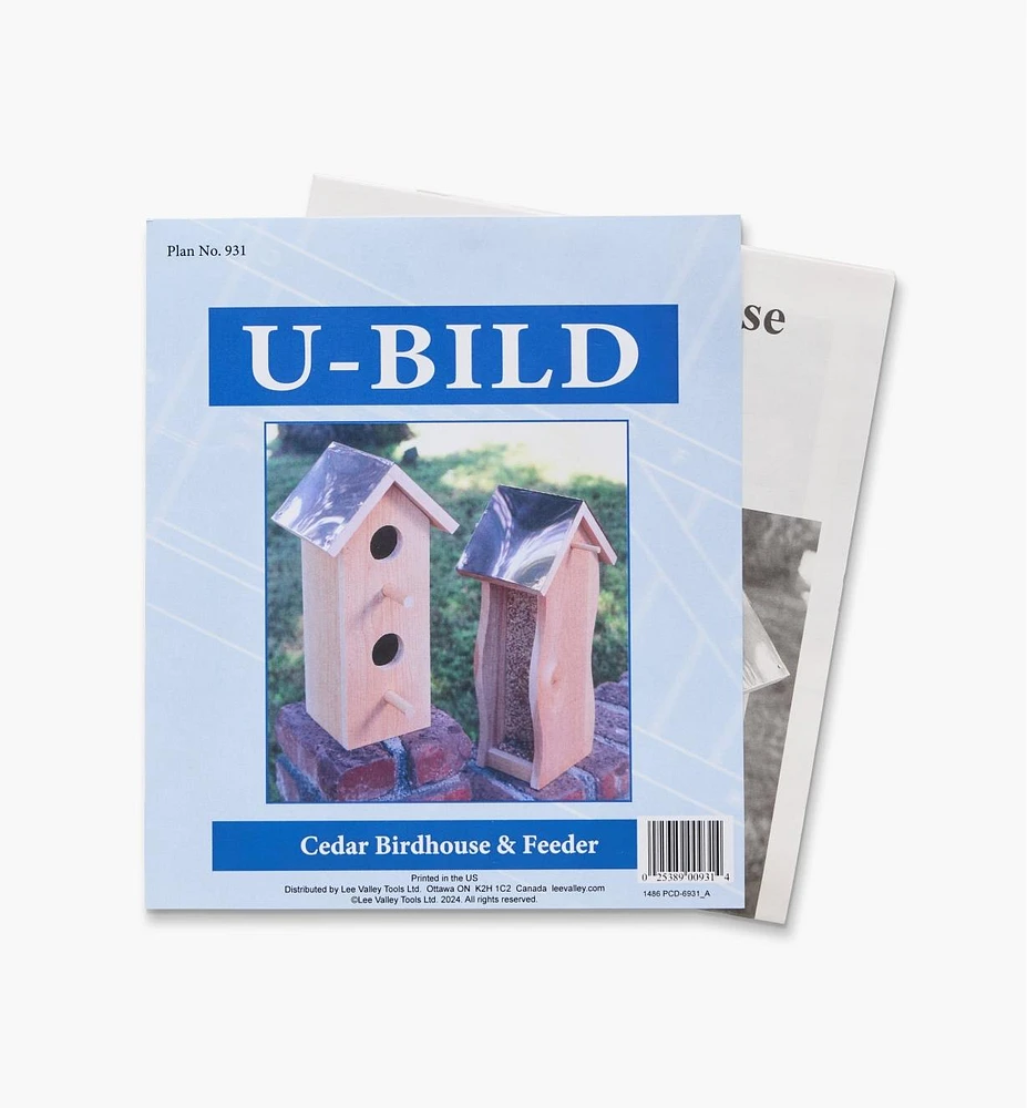 Cedar Birdhouse and Feeder Plan