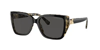 Michael Kors Woman Bi-layer Black, Amber Tortoise