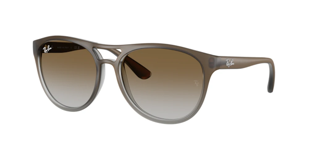 Ray-Ban Man Brown Gradient On Clear Grey