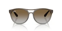 Ray-Ban Man Brown Gradient On Clear Grey