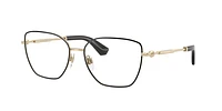 Burberry Woman Light Gold With Black Rim