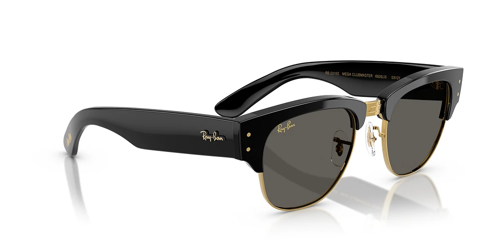 RB0316S Mega Clubmaster Blacked Out Collection