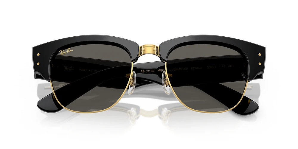 RB0316S Mega Clubmaster Blacked Out Collection