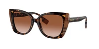 Burberry Woman Dark Havana, Check Brown