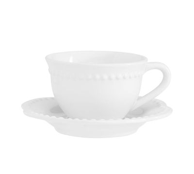 Emma Beaded Stoneware Cup and Saucer Sets