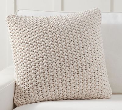 Bayside Seed Stitch Pillow Cover