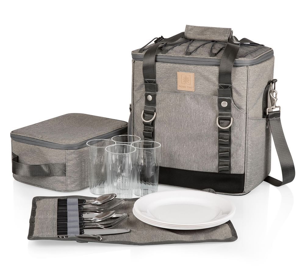 Everly Rolling Picnic Cooler - Set for 4