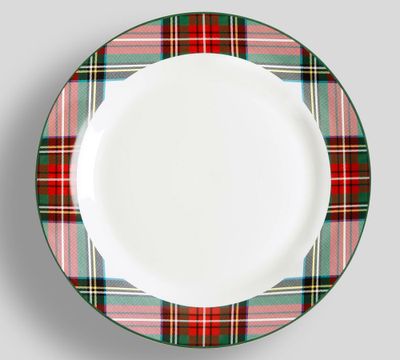Stewart Plaid Stoneware Dinner Plates - Set of 4