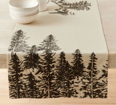 Rustic Forest Cotton/Linen Table Runner